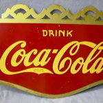 Vintage 1934 Coca-Cola Double Sided Metal Sign