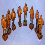 Vintage Anri Wood Carved Musician Figures